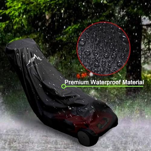 Himal Outdoors Push Lawn Mower Cover Waterproof Lawnmower Cover, Black | Heavy Duty 600D Oxford, Waterproof, UV Protection