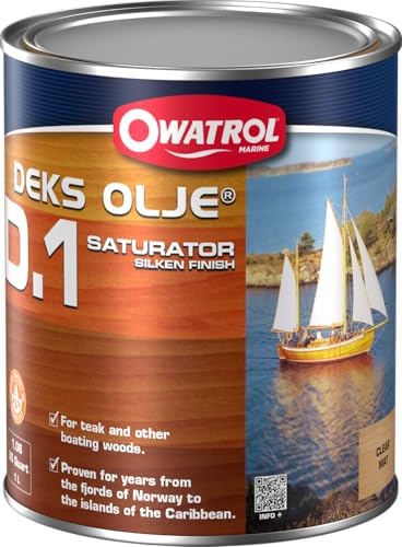 Owatrol D1 Penetrating Wood Oil for Exterior - Teak Oil for Outdoor Furniture - Deep Protection, Restores Natural Oils, Clear Matte Finish, Wood Stain
