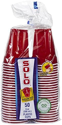Solo Plastic Party Cups, Red - 9 oz - 50 ct