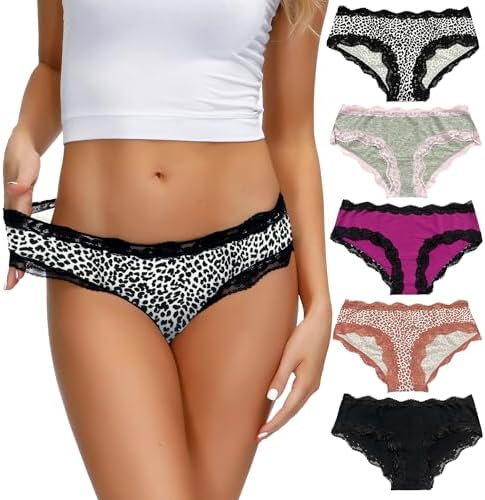 Women’s Underwear Soft Breathable Cotton Brief Ladies Panties 5-Pack