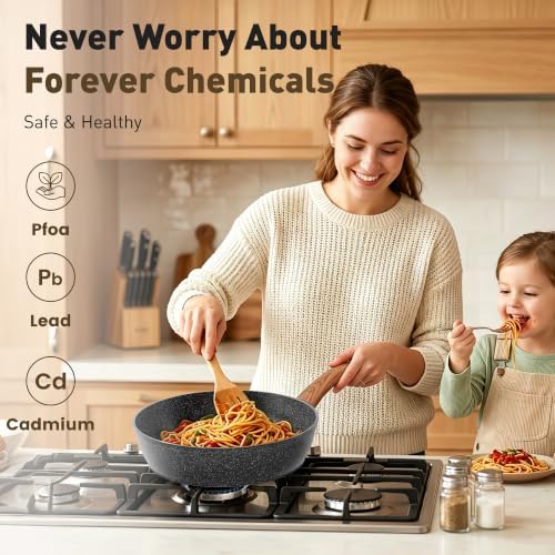 MAISON ARTS 30 Piece Pots and Pans Set, Kitchen Cookware Sets Non Stick | Induction Compatible, PFOA & PFOS Free, Bakeware Sets with Baking Tray, Frying Pan and Saucepan, Green