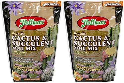 Hoffman 10404 Organic Cactus and Succulent Soil Mix, 4 Quarts, Brown/A
