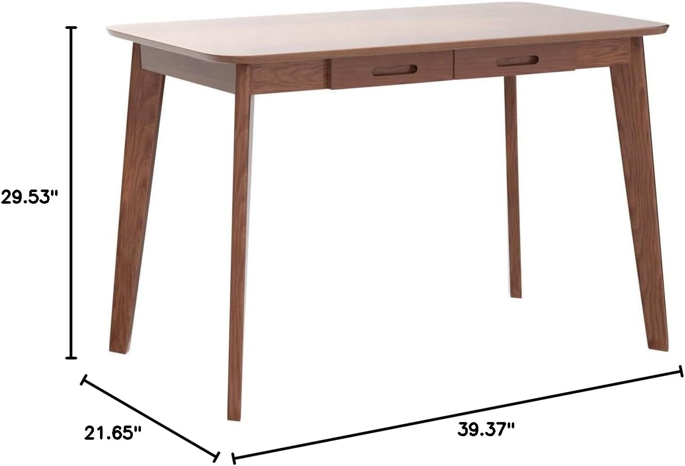 IOTXY Solid Wood Writing Desk - Home Office Laptop Computer Table, Walnut