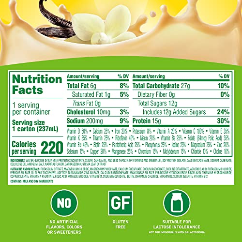 Carnation Breakfast Essentials High Protein Ready-to-Drink, Vanilla, 24 pk