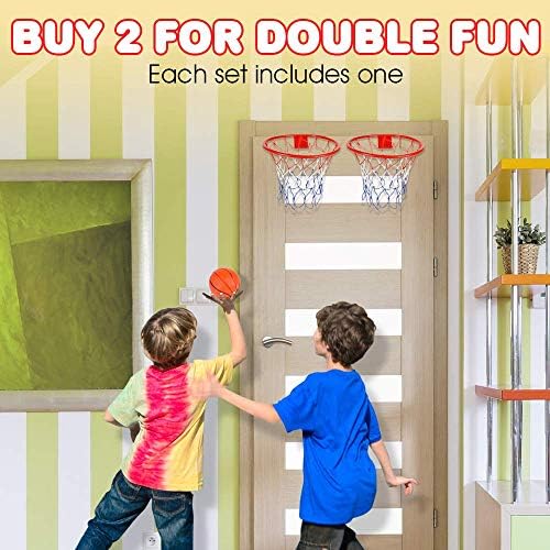 ArtCreativity Mini Over-the-Door Basketball Hoop Game – Easy to Hang