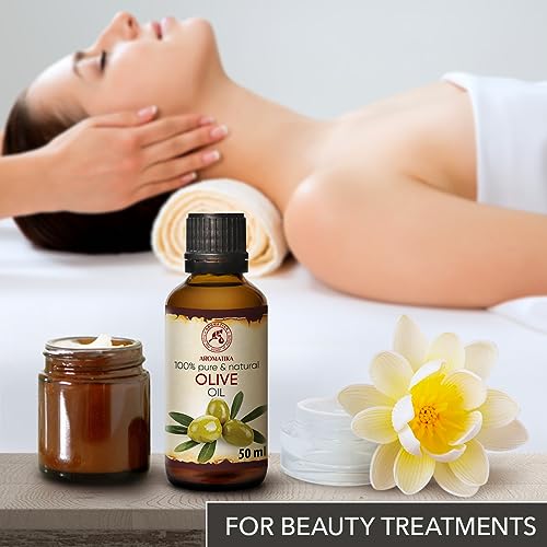 Olive Oil Extra Virgin 1.7 Fl Oz - 100% Pure Unrefined - Best for Hair - Skin - Nails - Lips - Face - Body - Scalp - Great for Beauty - Massage Oil