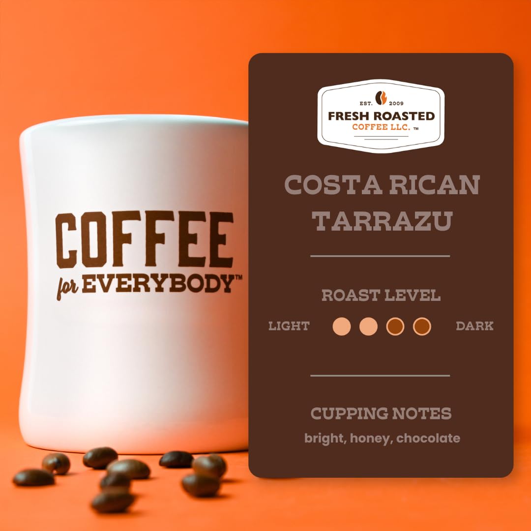 Fresh Roasted Coffee, Dark Brazil Whole Bean Coffee, Med-Dark Roast, Kosher, 5 lb (80 oz)