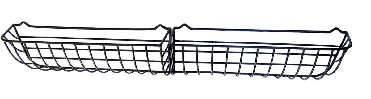 72 inch Window Hayrack Planter with Coco Liner - Black PVC Coated