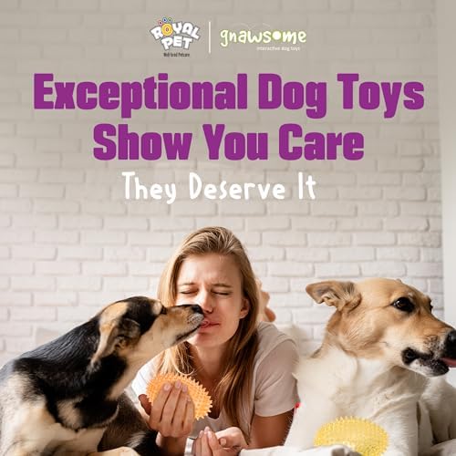 Gnawsome™ 4.5” Spiky Squeaker Football Dog Toy - Large, Cleans Teeth and Promotes Good Dental and Gum Health for Your Pet, Colors Will Vary