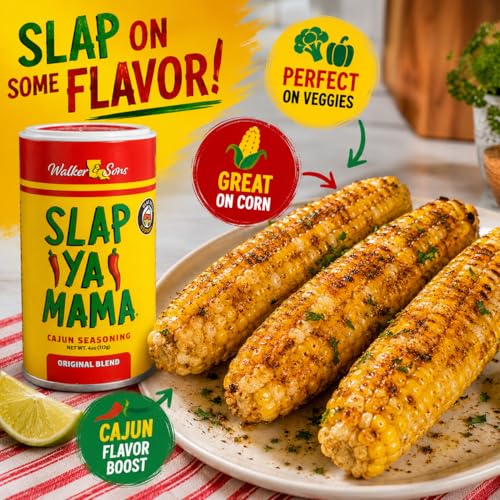 Slap Ya Mama Original Cajun Seasoning, 4 oz | one 4 oz canister of Original Blend Cajun seasoning for chicken, seafood, vegetables, grilling