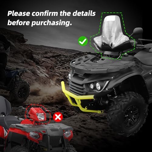 TCMT Motorcycle Large Windshields Clear Windscreen 7/8" 1" Handlebars Mounts Fit For Polaris Arctic Cat Honda Yamaha Can-Am Kawasaki ATVs