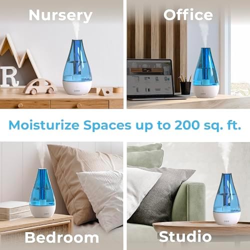 Pure Enrichment MistAire Ultrasonic Cool Mist Humidifier - Quiet Air Humidifier for Bedroom, Nursery, Office, & Indoor Plants - Lasts Up To 25 Hours