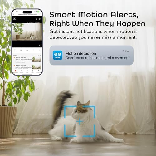 Geeni Scope Ultra 2K 360° Smart Indoor Camera, Auto-Tracking, 1440p HD | 360-degree auto-tracking motion detection, dual band Wi-Fi