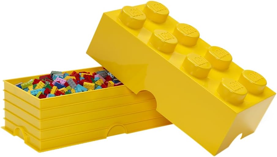 LEGO Storage Brick 8 12.1 L Storage Box with Lid Pink | Durable PVC-free plastic container for bricks, toys and clothes. Compatible with LEGO Brick Drawers and other 8-stud bins