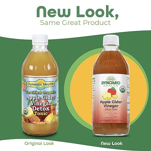 Dynamic Health Apple Cider Vinegar Detox Tonic Organic | 16 oz