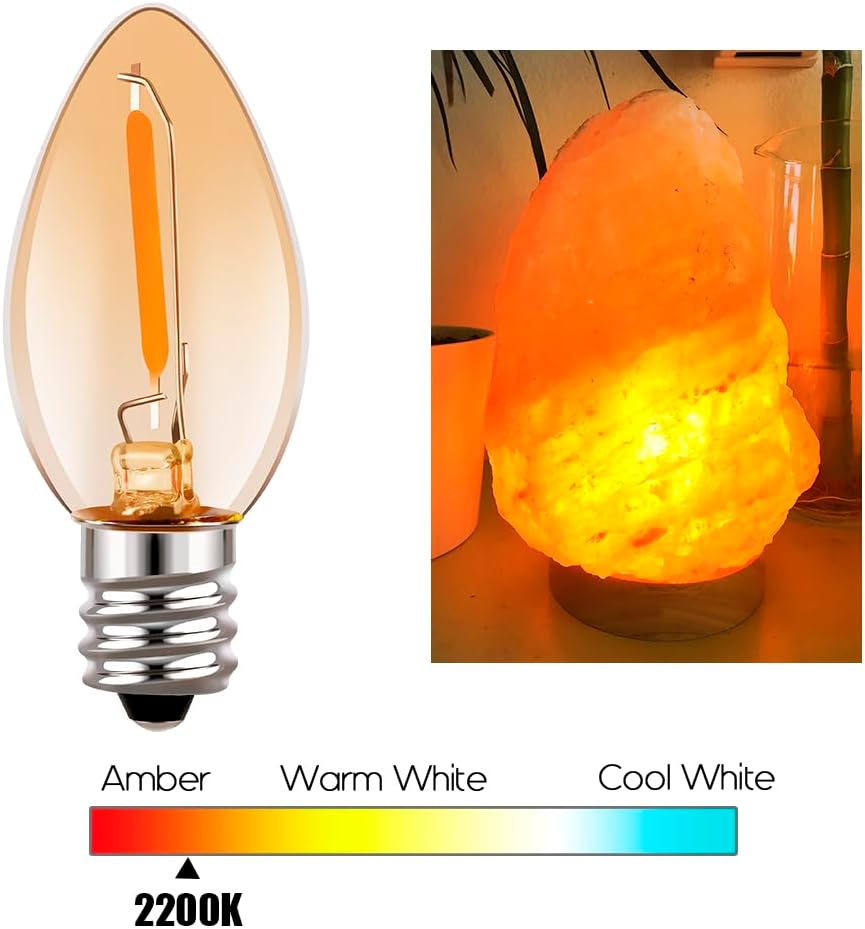 Emotionlite C7 LED Candelabra Bulbs, E12 Base, Warm White 2700K, 4 Pack | lear LED chandelier bulbs, 4W/5W/6W/7W incandescent equivalent with E12 candelabra base