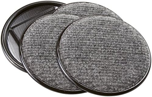 SoftTouch 4" Round Reusable Carpet Bottom Furniture Caster Cups for Office Chairs, Desks, and Carts
