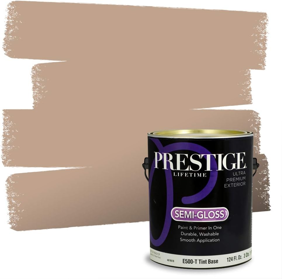 PRESTIGE Paints Exterior Paint and Primer In One, 1-Gallon, Flat, Comparable Match of Sherwin Williams* Sable*