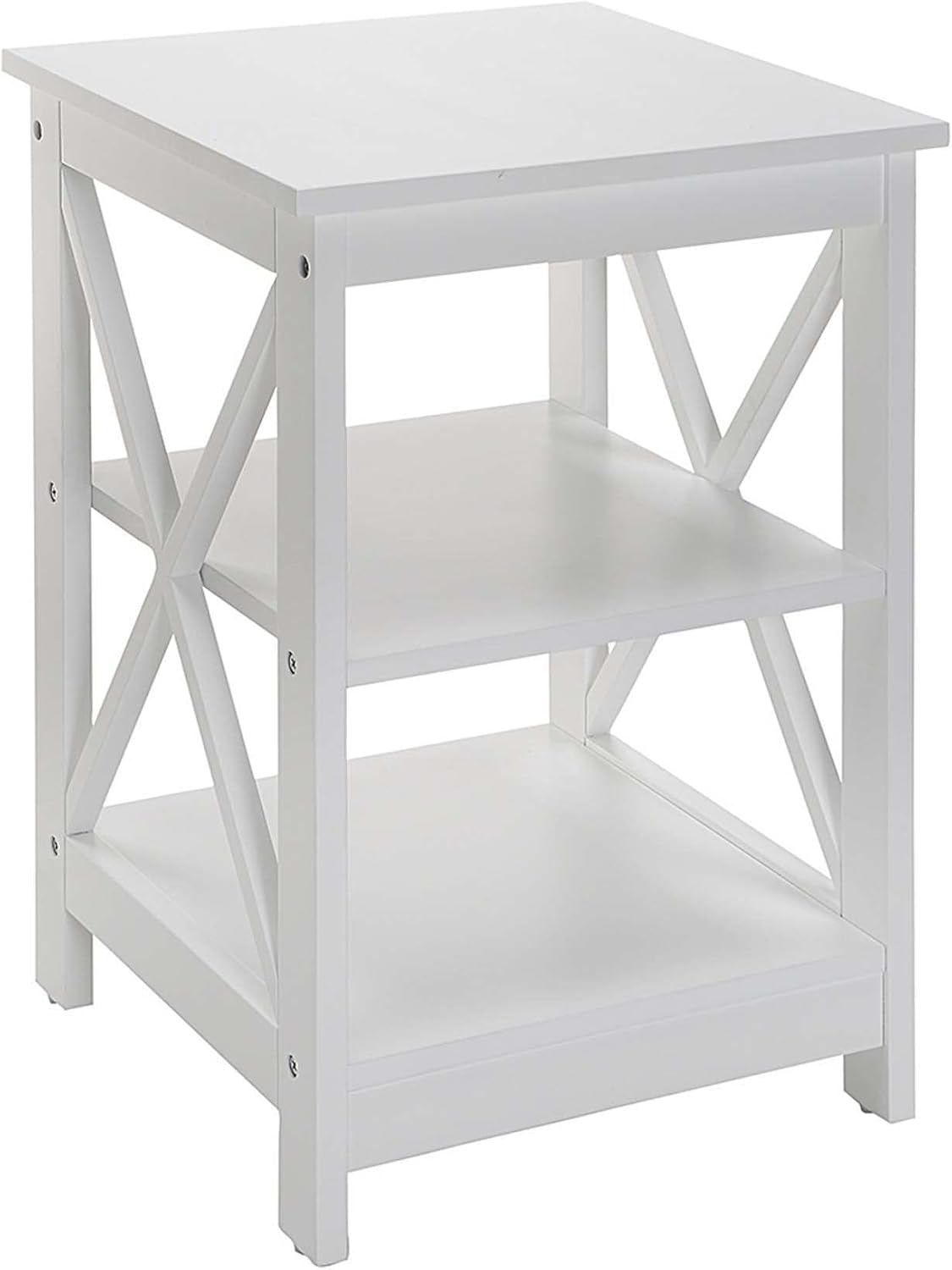 Convenience Concepts Oxford End Table 15.75" - Modern Living Room Table with Storage Shelves, Transitional Nightstand Side Table for Home Decor and Display, Espresso