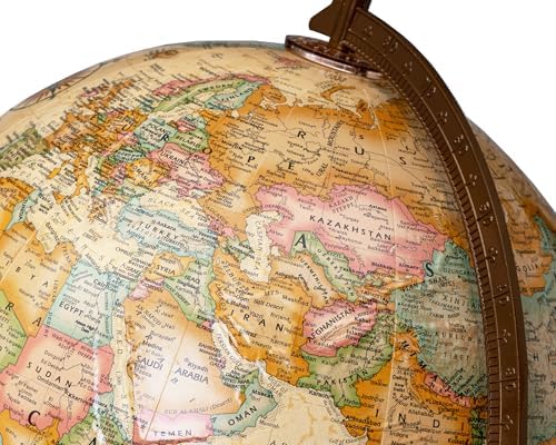 Replogle Globes Franklin World Globe, Antique Ocean, 12-Inch Diameter,Over 4,000 Place Names