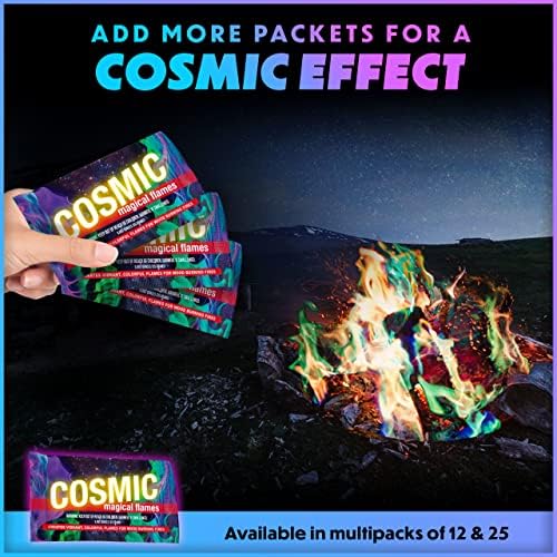 Fire Color Packets (12 Pack), Vibrant Multi-Color Fire for Fire Pits, Campfires