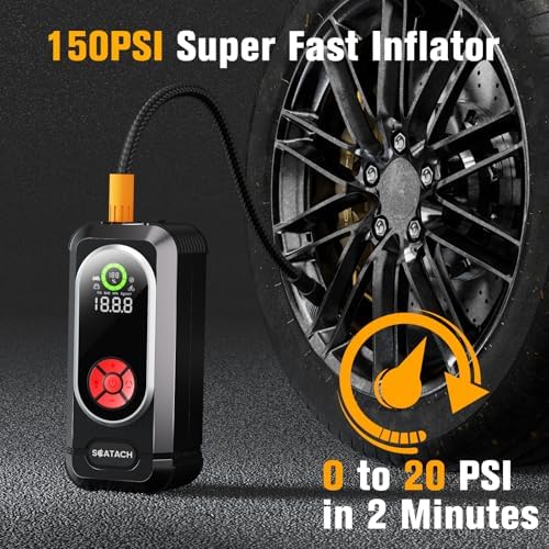 Scatach 4000A Car Battery Jump Starter, 12V Jump Starter Battery Pack (up to 10.0L Gasoline and 8.0L Diesel Engine), Portable Jump Box with Jumper Cable, LED Display, LED Light