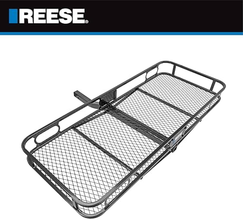 REESE Explore 63153 Rambler Hitch Mount Cargo Carrier, 60 X 24 Inches, Fits 2 Inch Receivers, 500 lbs. Capacity