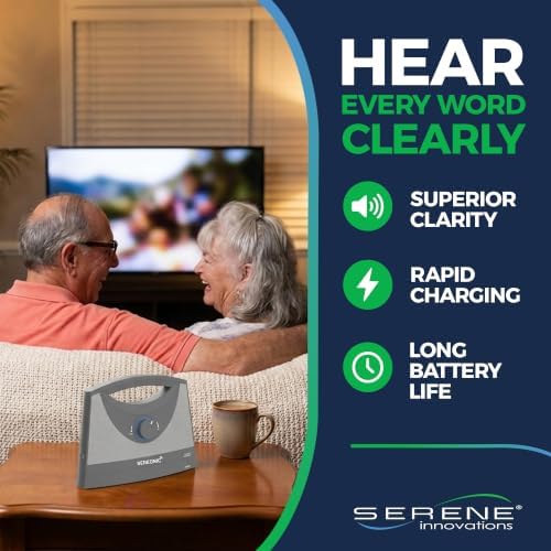 SEREONIC Portable Wireless Speakers for Smart TV - Ideal for TV Watching Without The Blaring Volume - Designed for Hard of Hearing, Elderly