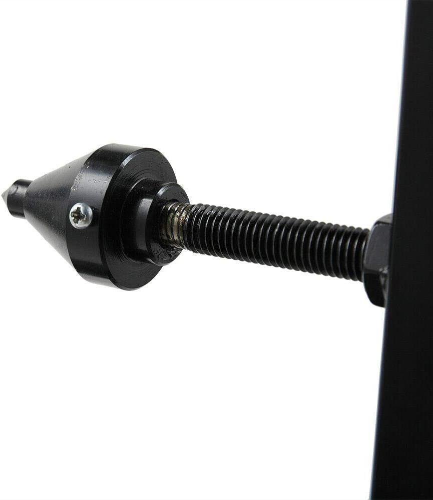 Motorcycle Wheel Balancer and Truing Stand with Adjustable Centering Cones