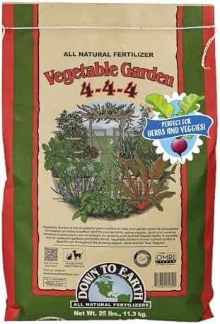 Down To Earth All Natural Fertilizers Organic Vegetable Garden - 25 lb