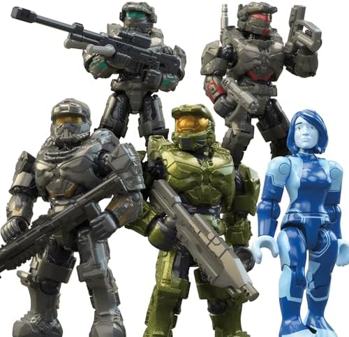 MEGA Halo the Series Vehicle Building Toys Set, FLEETCOM Warthog ATV with 469 Pieces, 5 Micro Action Figures, Poseable Articulation, Kids and Fans
