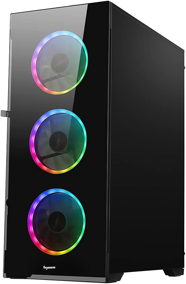 Bgears b-Voguish Gaming PC Case with Tempered Glass panels, USB3.0, Support E-ATX, ATX, mATX, ITX. (Fans are sold separately)