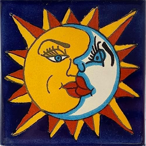 4.2x4.2 9 pcs Sun and Moon Talavera Mexican Tile