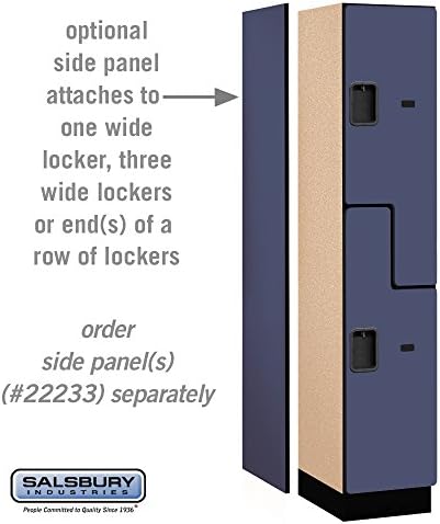 Salsbury Industries 2-Tier S-Style Extra Wide Designer Wood Locker with One Wide Storage Unit, 6-Feet High by 18-Inch Deep, Mahogany