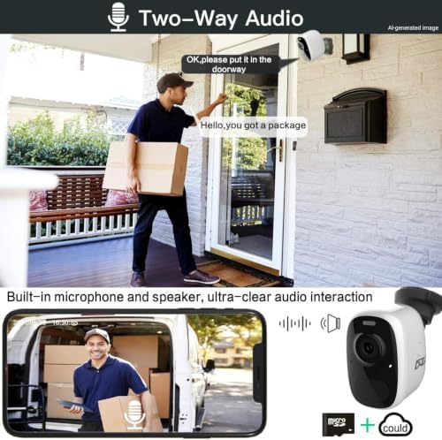 DCT Magnetic Security Camera Outdoor: See Who at Door in 2K - 10s No-Drill