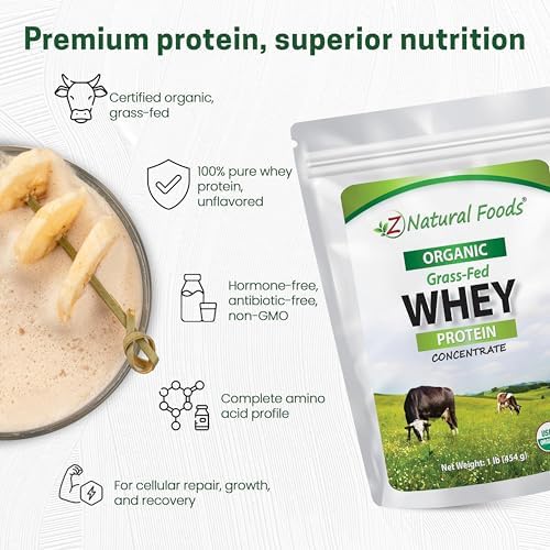 Z Natural Foods Organic Whey Protein Concentrate - Grass-Fed, 5 lb