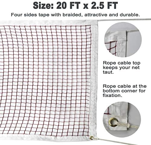 Badminton Tournament Net 20 FT x 2.5 FT
