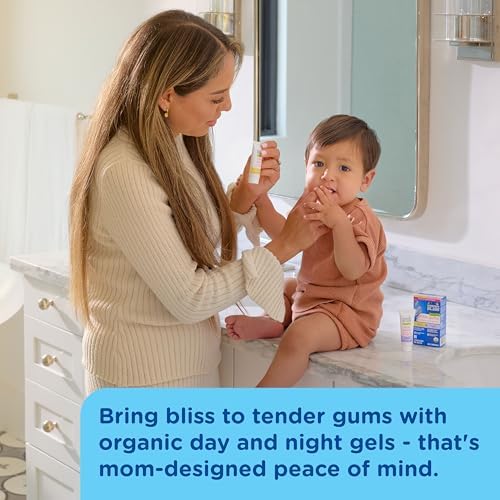 Mommy's Bliss Organic Little Gums Soothing Massage Gel Day and Night Combo, Great for Teething Babies, Age 2 Months+, Sugar Free, Mild & Sweet Flavor