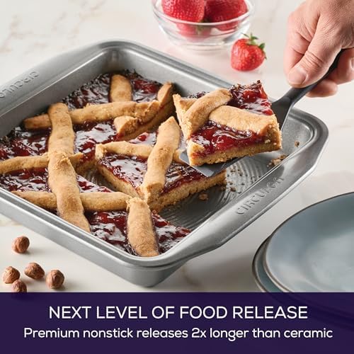 Circulon Nonstick Bakeware Rectangle Baking Pan / Cake Pan, 9 Inch x 13 Inch, Gray