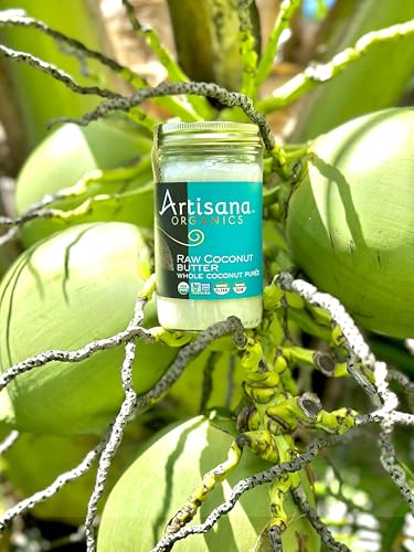 Artisana Organics Raw Coconut Butter, 14 oz | USDA Organic, Non-GMO, Gluten-Free & Keto, No Sugar Added, Paleo, Vegan, Creamy Spread to Boost Smoothies, Fruit Salads and Oatmeal.