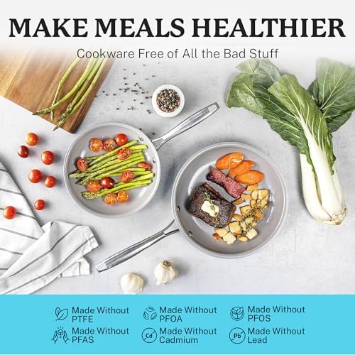 Gotham Steel 20 Piece Pots and Pans Set Nonstick Cookware Set, Pot and Pan Set, Kitchen Cookware Sets, Ceramic Cookware Set, Ceramic Pots and Pans Set