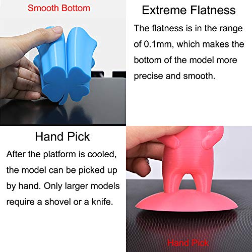Creality Ender 3 Glass Bed Upgraded Build Surface Plate, 235x235x4mm | Upgraded glass bed, no edge curling, no logo imprints, improved flatness