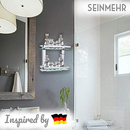 Comfecto 2-Tier Bathroom Glass Shelves