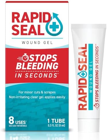 Rapid-Seal Hemostatic Wound Gel, 2 Tube, Stops Bleeding in Seconds