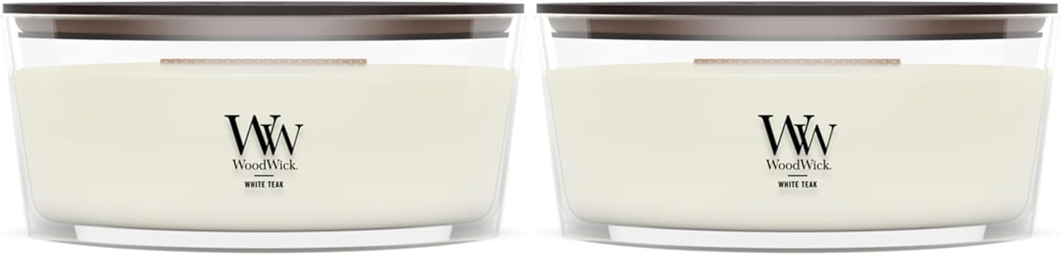 WoodWick Fireside Holiday Candle Gifts for Women and Men, 9.7 oz Medium Hourglass Candle with Crackling Wick
