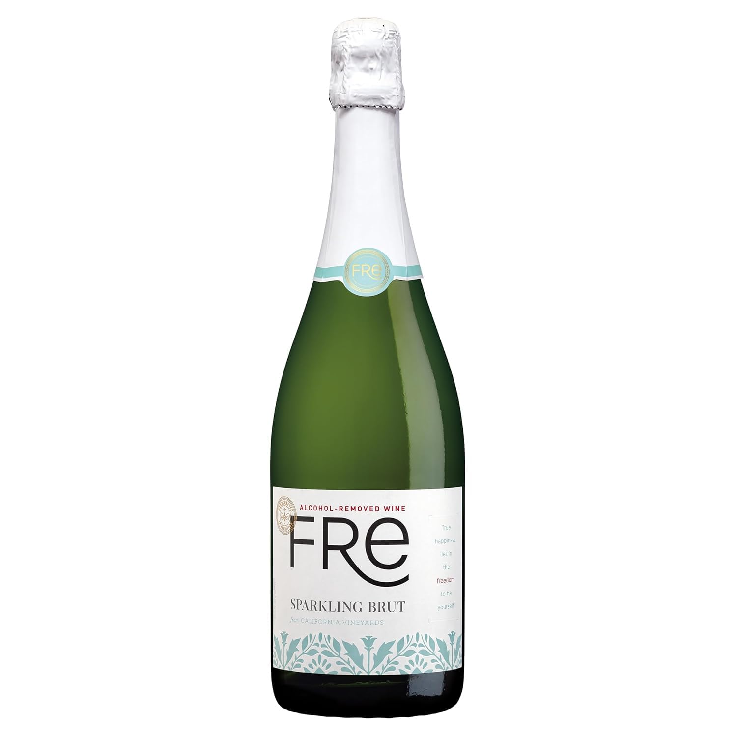 Sutter Home Fre Sparkling Brut from California Vineyards - Bubbles of Green Apple and Ripe Pear Aromas with a Dry Refreshing Finish