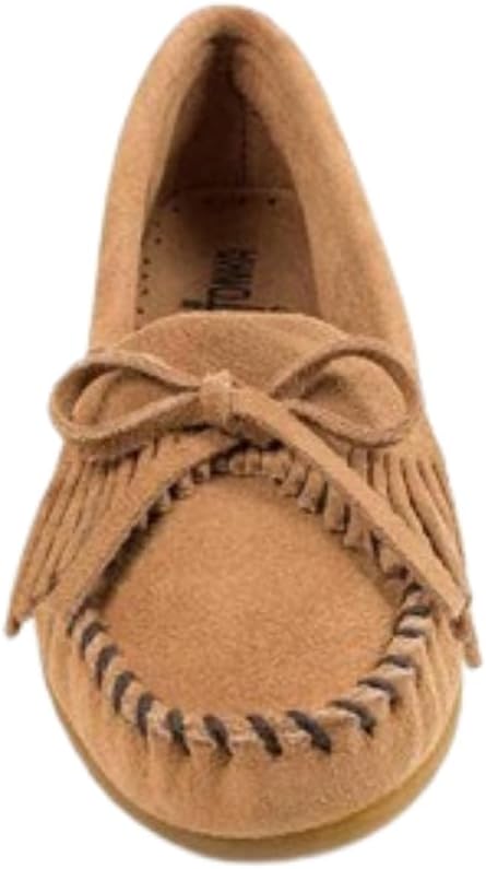 Minnetonka Women's Kilty Suede Hardsole Moccasin
