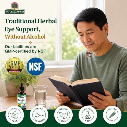 Nature's Answer Eyebright Herb | Supports Healthy Eyes & Vision | Non-GMO | Alcohol-Free, Gluten-Free, Kosher Certified