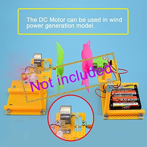 EUDAX Mini Generator Motors 3V-12V DC Motor Electric Motor for DIY Toys Wind Turbine Generator Hand Cranked Power Generator Model (Plastic Motor