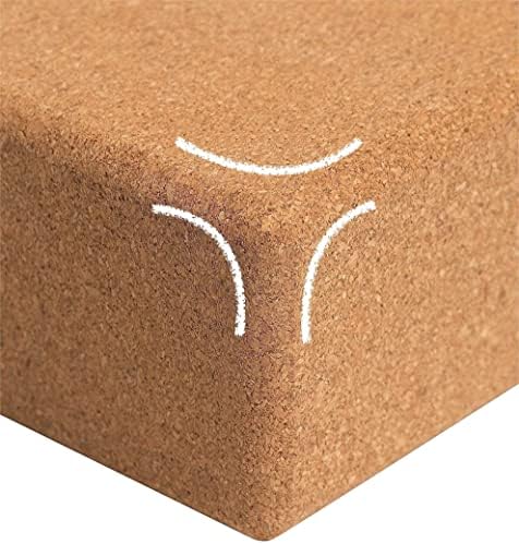 Cork Yoga Blocks 2 Pack Set -Natural Cork from Portugal, 9"x6"x4" Yoga Blocks Non-Slip&Anti-Tilt for Women| Men, Lightweight